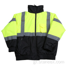 Αδιάβροχη κατασκευή χειμώνα parka hi vis βομβιστής σακάκι